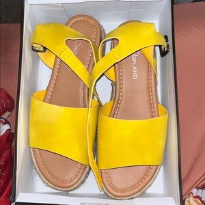 Bright Yellow Sandals with Buckle
